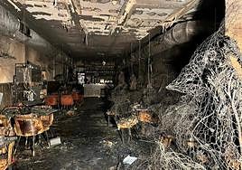 The interior of the restaurant was gutted in the fire.