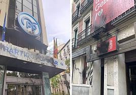 The result of the paint attacks in Madrid.