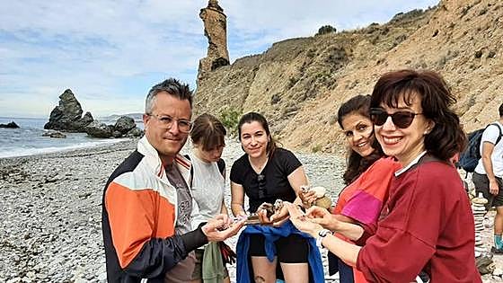 Nests and shelters create homes for wildlife in Malaga coastline cliffs