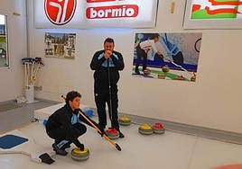 Fernando Junior training on the ice in Italy.
