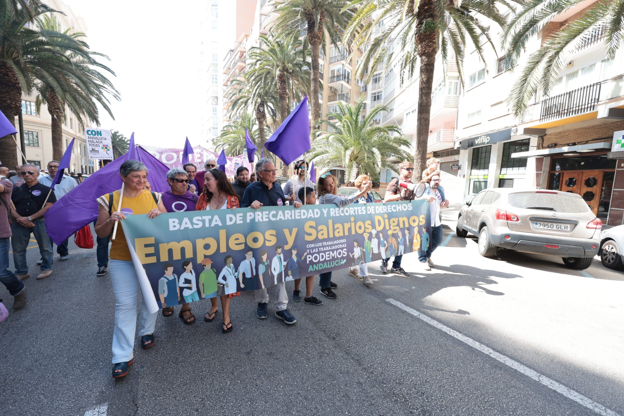 Malaga's May Day rally, in photographs