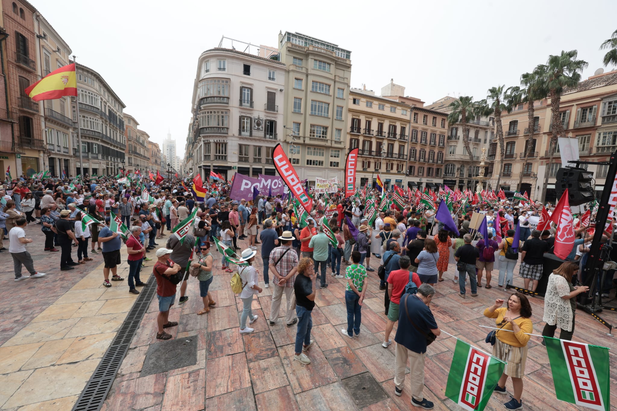 Malaga's May Day rally, in photographs