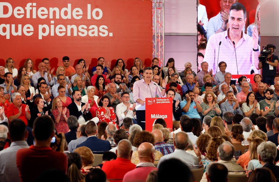 Spanish PM Pedro Sánchez in Malaga ahead of municipal elections