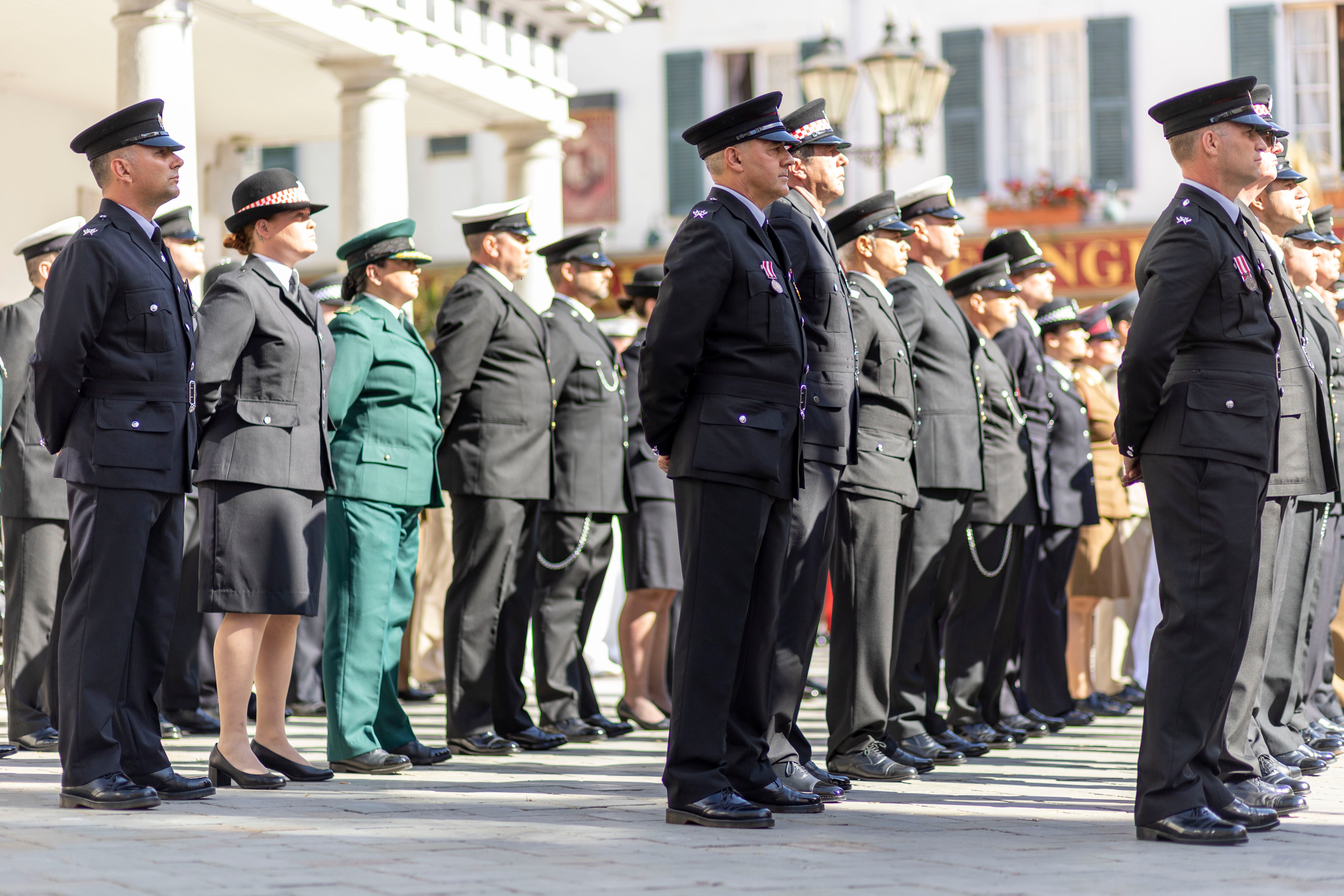 Gibraltar's essential services Coronation parade, in pictures