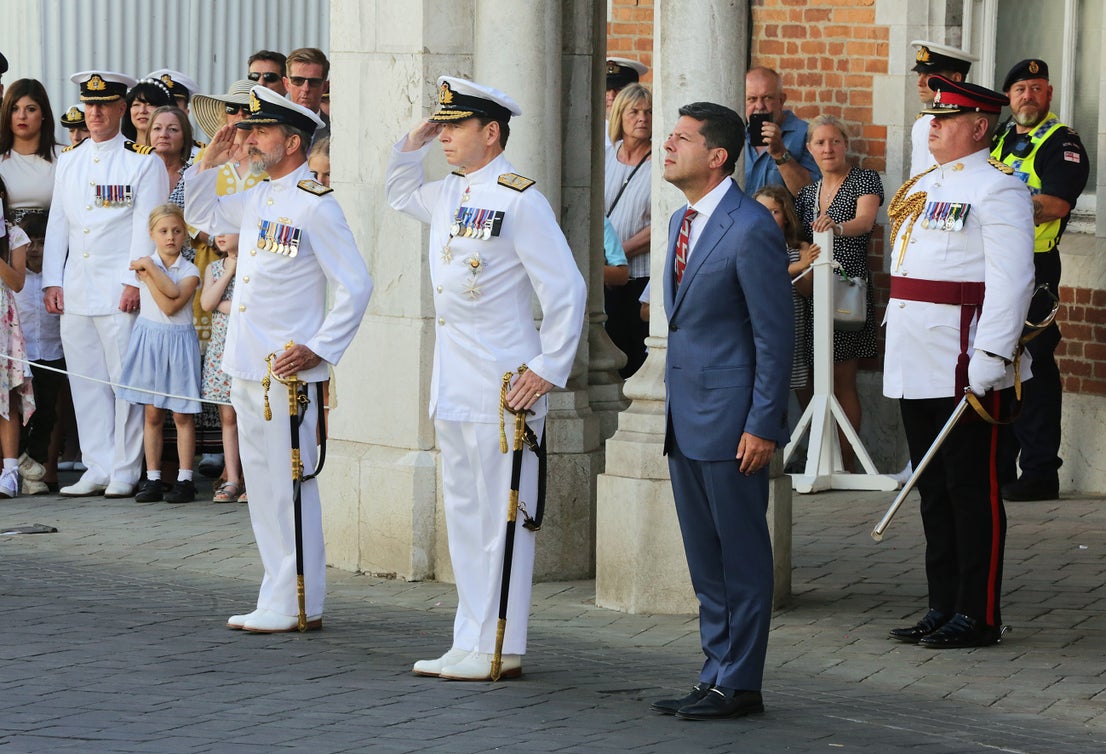 Gibraltar's essential services Coronation parade, in pictures