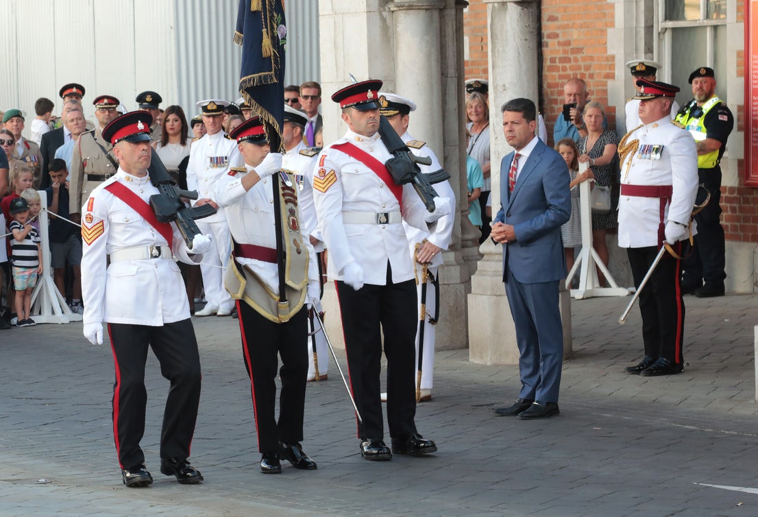 Gibraltar's essential services Coronation parade, in pictures