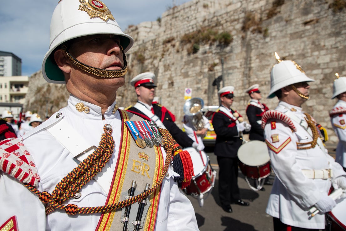 Gibraltar's essential services Coronation parade, in pictures
