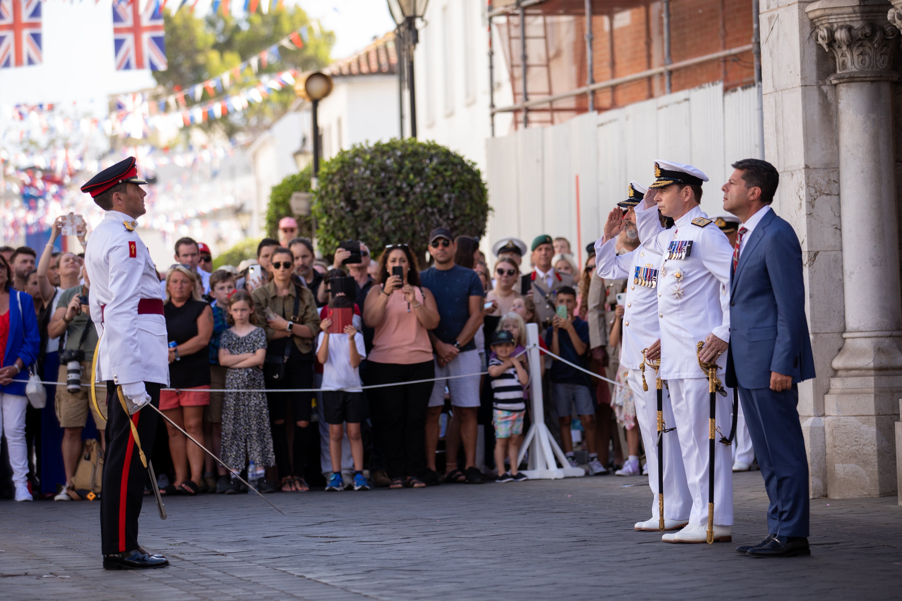 Gibraltar's essential services Coronation parade, in pictures