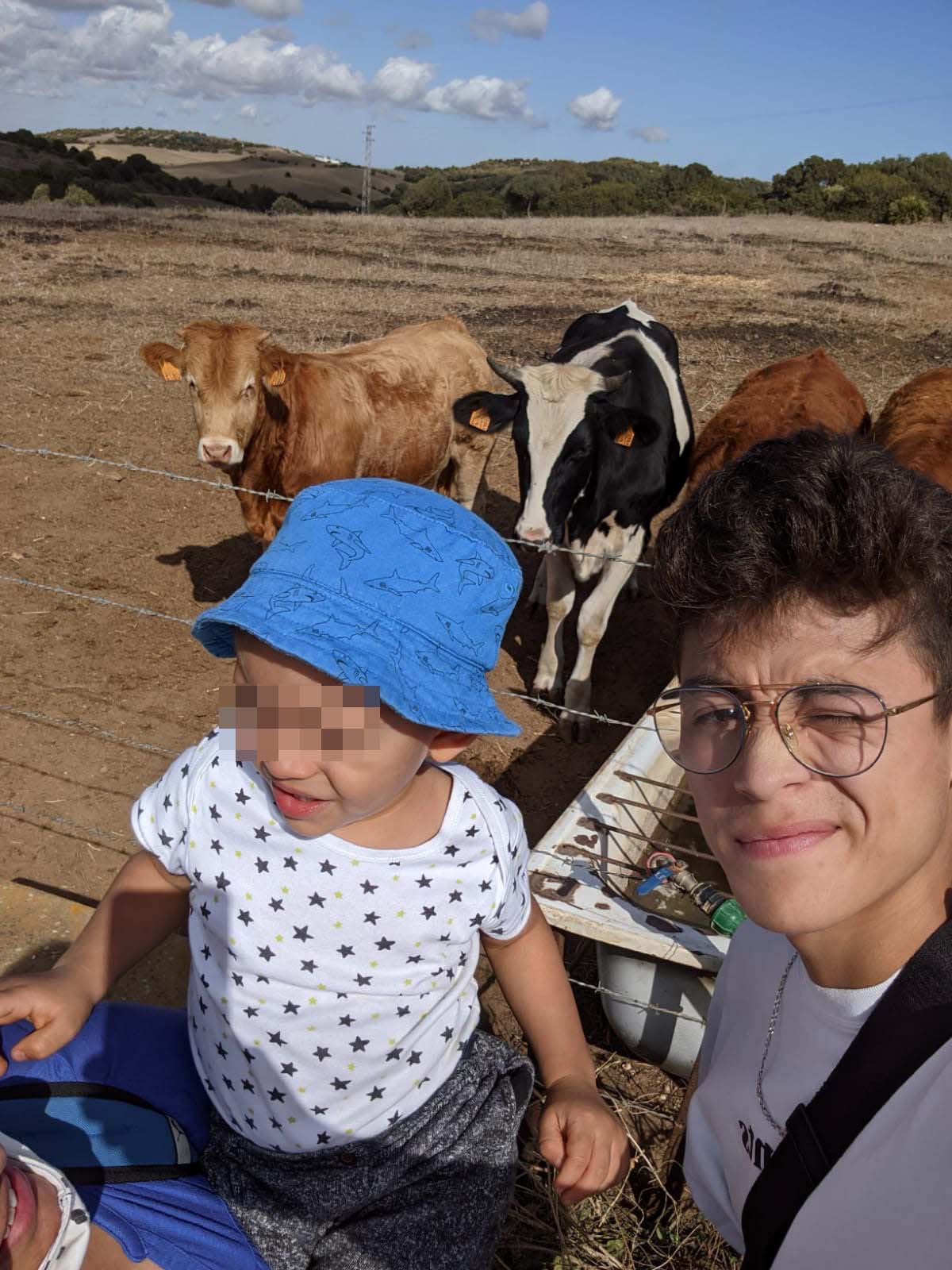 Ulrich, with his little brother, who was two years old when the incident happened.