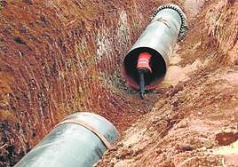 Work in Marbella on the existing mains pipeline.