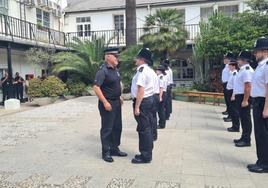 Inspector Lutkin was sent off with a Guard of Honour.