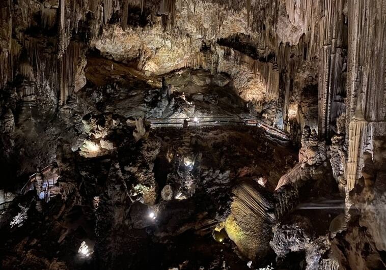Inside Nerja cave.