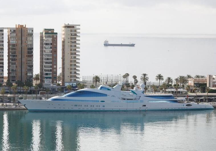 One of the largest megayachts in the world turns heads in Malaga marina again