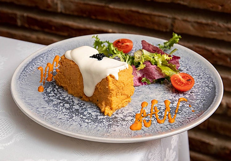 Monkfish terrine is one of the star dishes at Mesón Astorga.