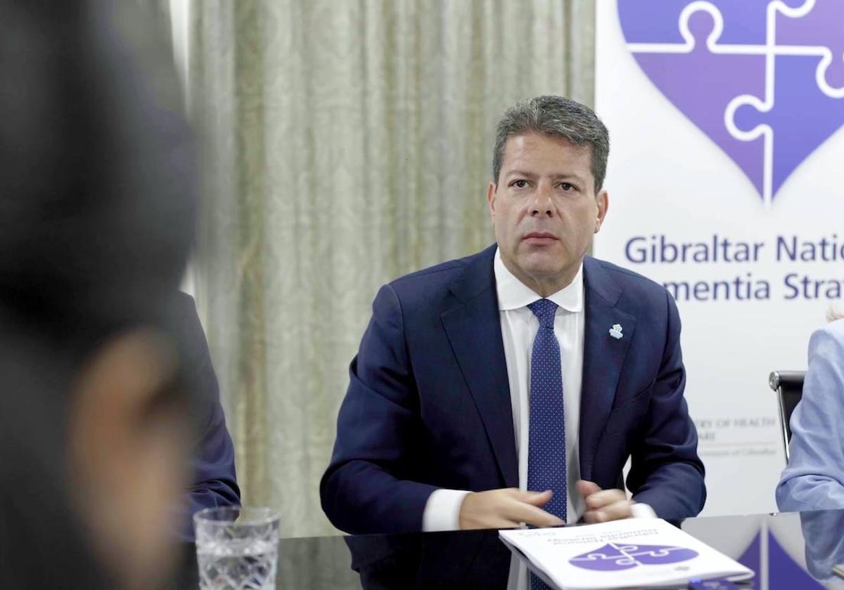 Chief Minister Fabian Picardo at the meeting to discuss the strategy.