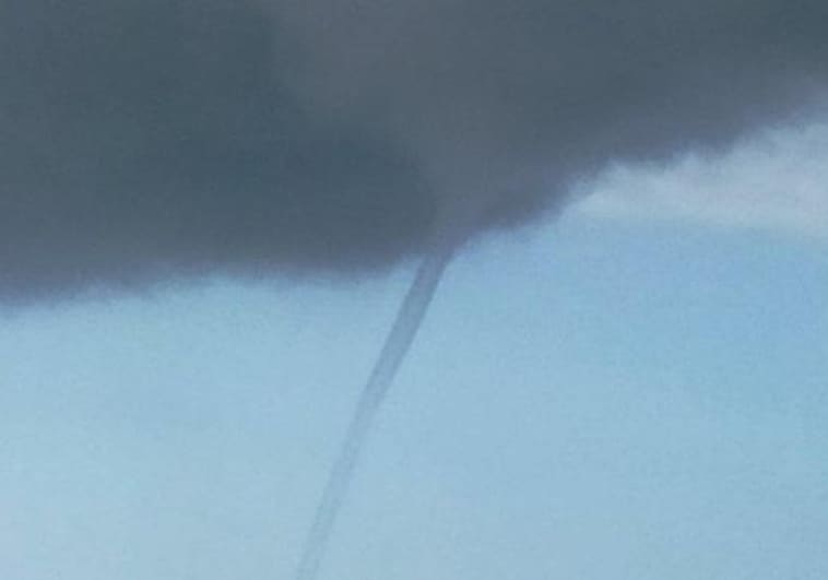 Waterspout captured off Nerja in 2021.