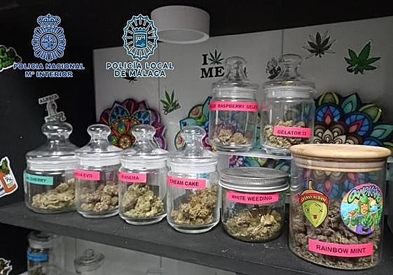 The cannabis was stored in sweets jars.