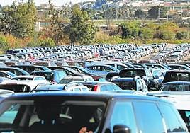 Vehicles parked near Malaga Airport. File image.