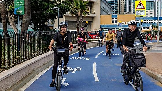 New bike lane on the Rock attracts 300 cyclists for World Bicycle Day