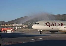 Qatar Airways' first-ever flight from Malaga Airport on 13 June in 2018.