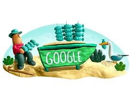 The doodle on Google which shows Malaga's province's famous sardines.