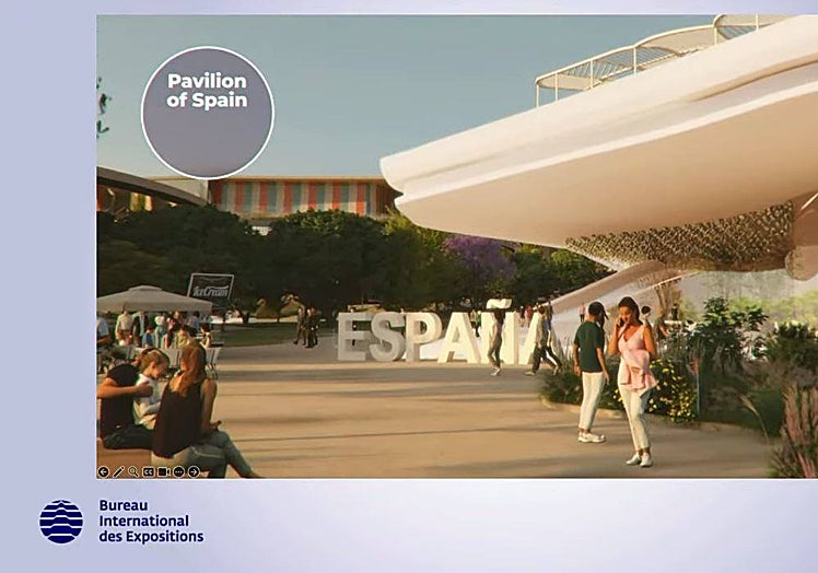 Virtual image of the Spanish pavilion.
