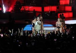 Robbie Williams on the Mare Nostrum stage.