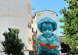 One of the new murals in the El Boquetillo district.