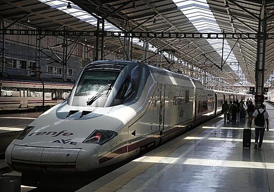 A file image of an AVE train at María Zambrano train station in Malaga.