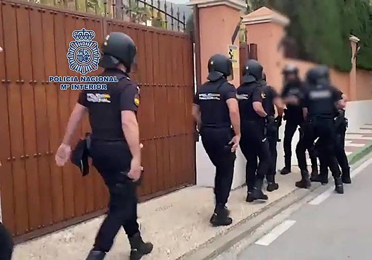 Police raid in progress.