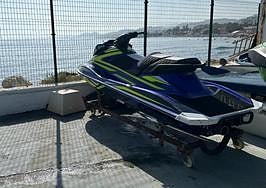 The jet ski involved in the incident, seized in the port of El Candado.