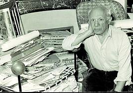 Pablo Picasso at his French home.
