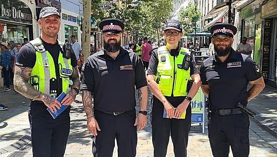 London bobbies on the Rock