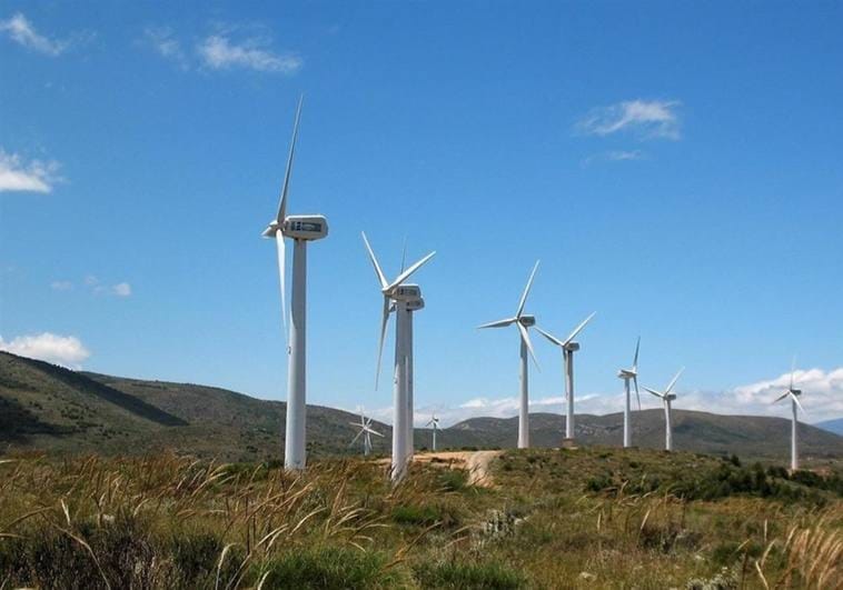 Wind farm in the province of Cadiz.
