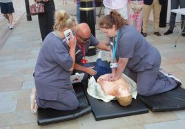 The awareness day demonstrated how these defibrillators should be used.