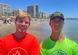 Freddie and Jorge, the young paddle boarders who helped rescue two foreign tourists in Marbella.