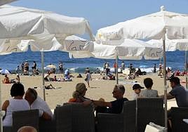 File image of a busy beach in Spain.