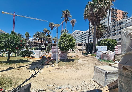 View of the works at the Best Tritón hotel in Benalmádena.