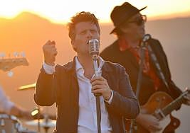 Scottish musician during the video shoot for his latest record.