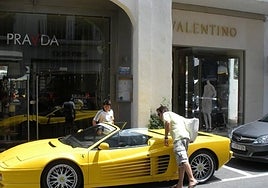 A luxury car in Puerto Banús.