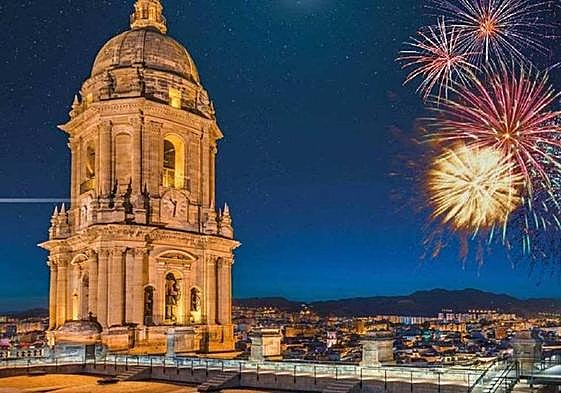 Cathedral offers prime skyline site from which to see opening fireworks for Malaga fair