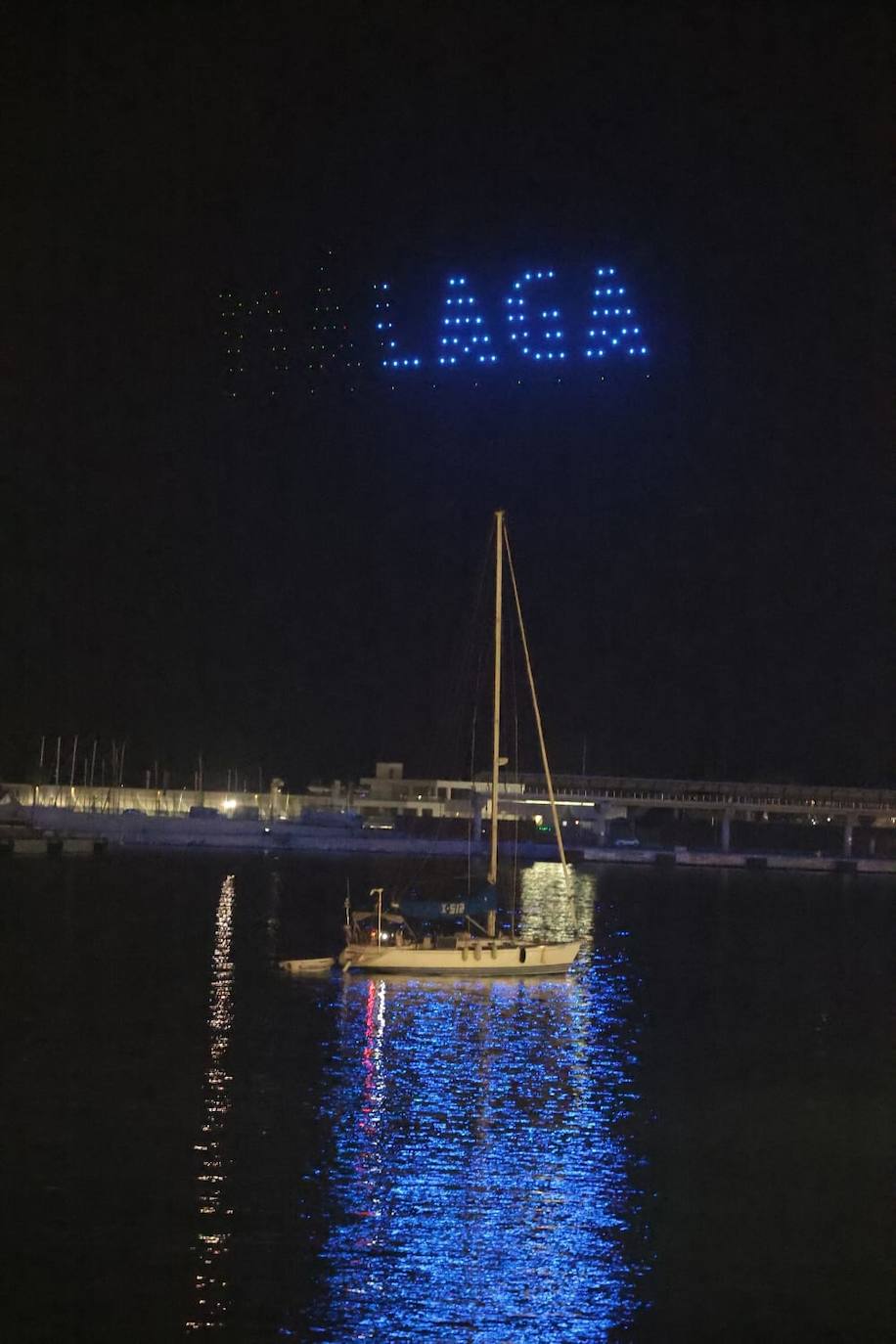 In pictures, spectacular drone show and firework display open Malaga's big summer fair