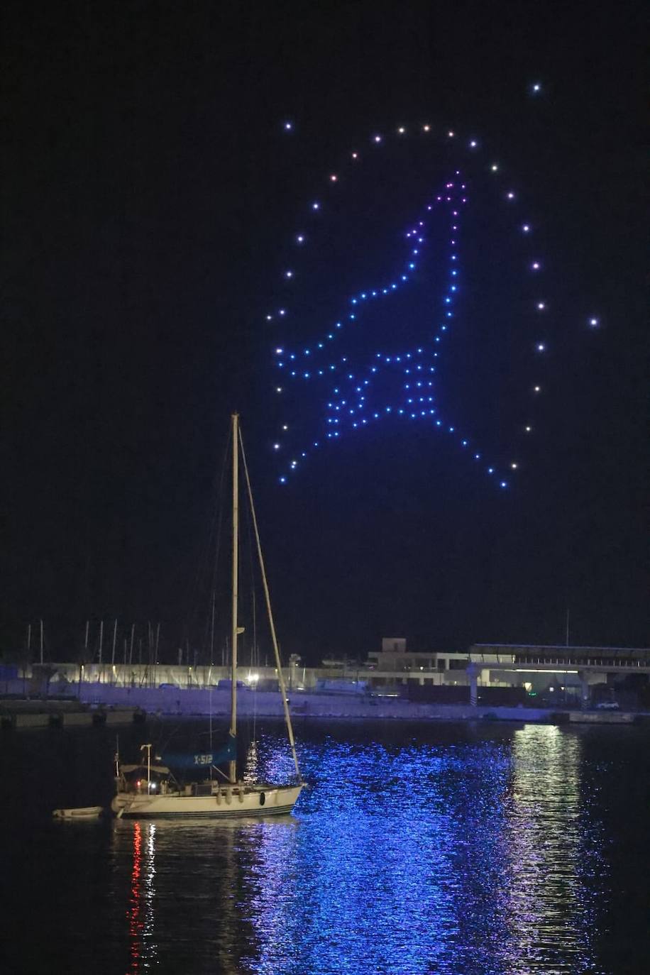 In pictures, spectacular drone show and firework display open Malaga's big summer fair