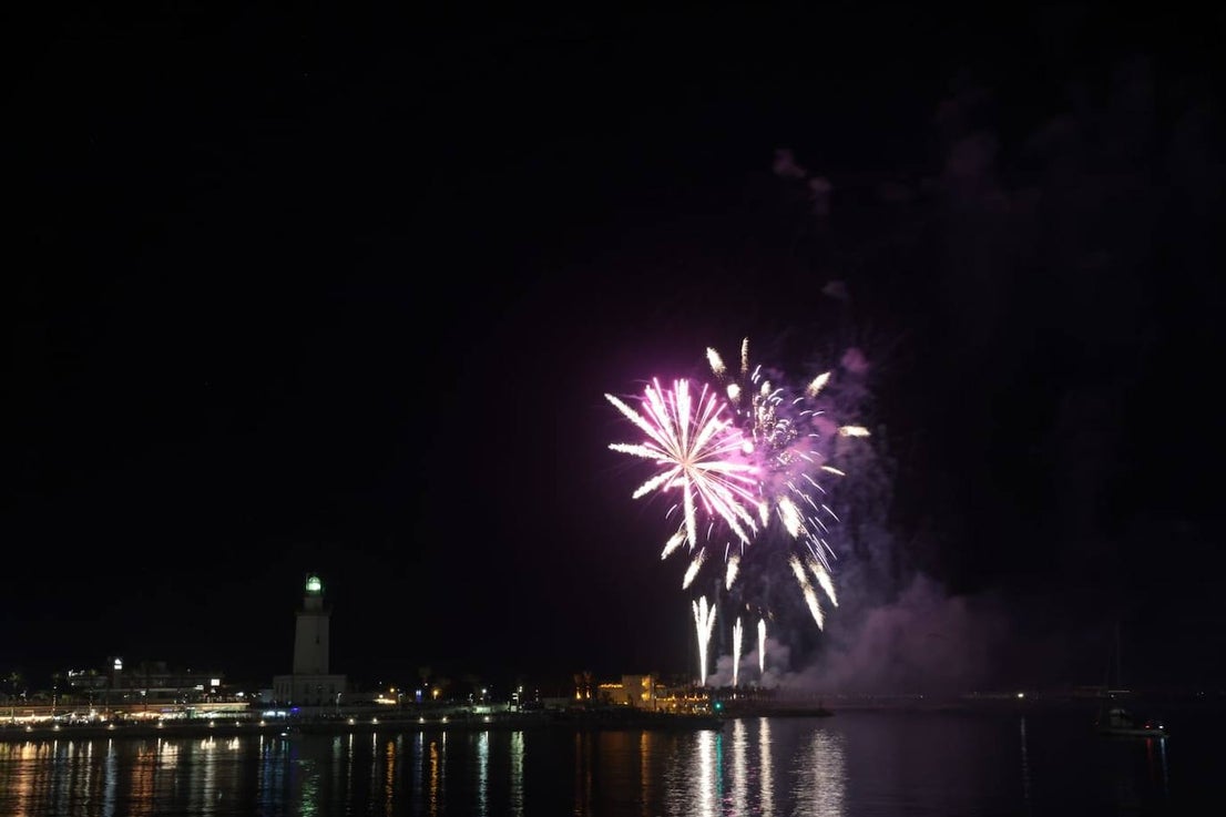 In pictures, spectacular drone show and firework display open Malaga's big summer fair