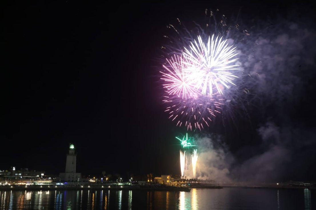 In pictures, spectacular drone show and firework display open Malaga's big summer fair