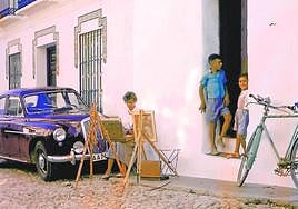 It is thought that this was the house that was rented by the Swede, his car and his wife painting outside.