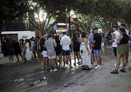 Atmosphere in the streets of Cortijo de Torres during the Malaga fair