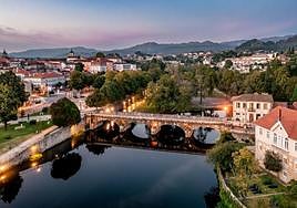 A view of Arcos de Valdevez from the air.