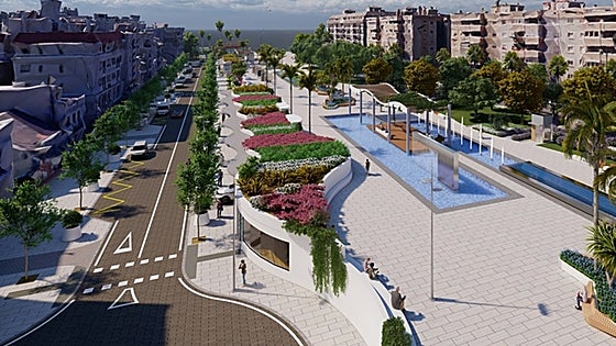 Vertical gardens and fountains, a sneak peek of what Estepona's striking new boulevard will look like