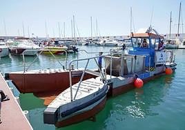 Coastal clean-up boats.